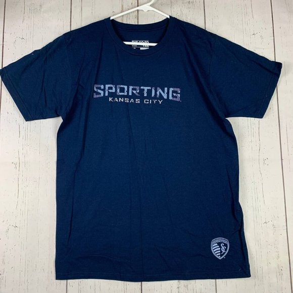 Sporting Kansas City Adidas Large Blue Tshirt New Men